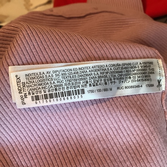 Zara Pink Ribbed Long Sleeve Top - Picture 8 of 9